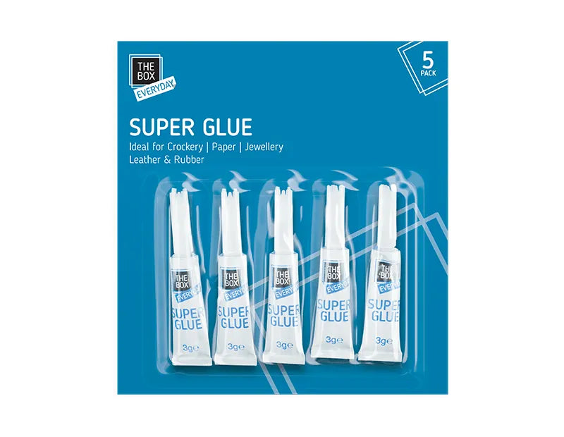 tooltime Superglue 5PC X 3G SUPER GLUE SET ADHESIVE BOND