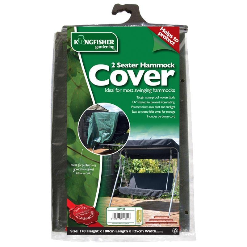 tooltime Swinging Hammock Cover Reinforced Waterproof 2 Seater Garden Swinging Hammock Cover with Tie Down Cord