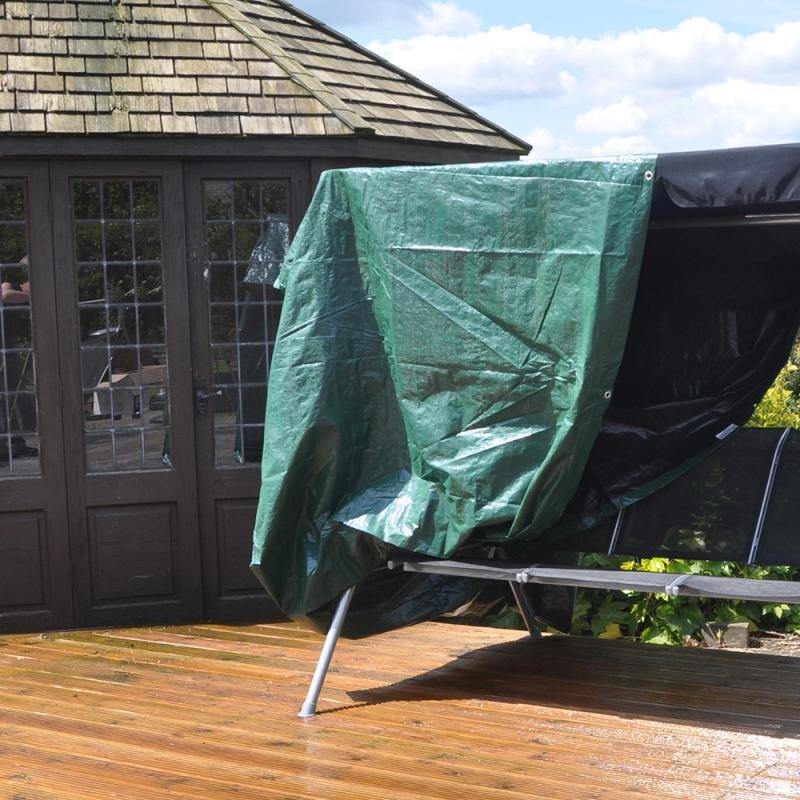 tooltime Swinging Hammock Cover Reinforced Waterproof 2 Seater Garden Swinging Hammock Cover with Tie Down Cord