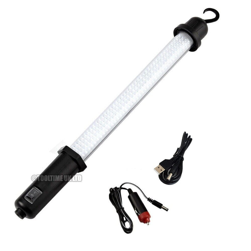 tooltime torch 160 Led Rechargeable Cordless Work Light + 12V Car Charger & Usb Charging Cable