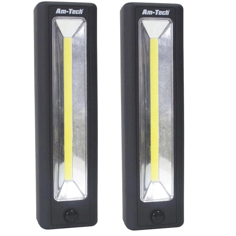 tooltime torch 2X ULTRA-BRIGHT 3W COB LED WORK LIGHT TORCH + HOOK + BATTERIES 3YR WARRANTY