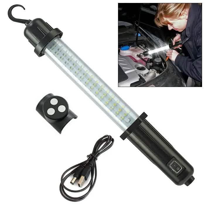 60 led worklight with flashlight rechargeable 60 Led Rechargeable Cordless Work Light Inspection Lamp Torch + Usb Ch
