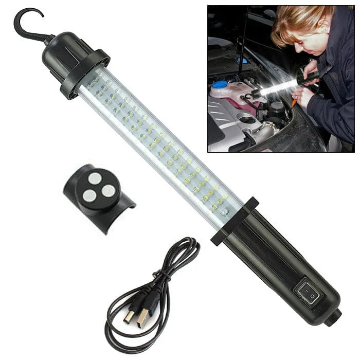 tooltime torch 60 LED RECHARGEABLE CORDLESS WORK LIGHT INSPECTION LAMP TORCH + USB CHARGER