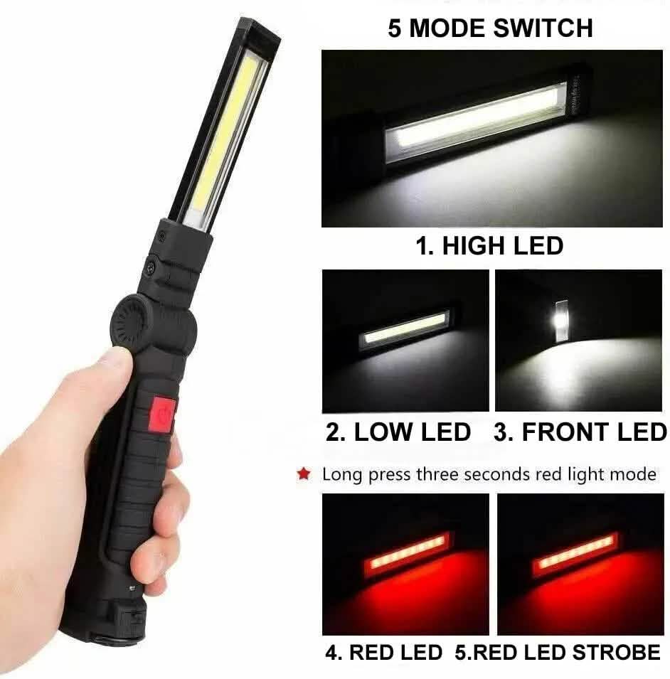 tooltime Torch Led Work Light Torch 3w Usb Rechargeable Cordless Inspection Lamp