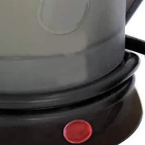 tooltime Travel Kettle Black Travel Kettle 600 Watt 0.5 Litre With 2 Cups Dual Voltage 110V / 240V