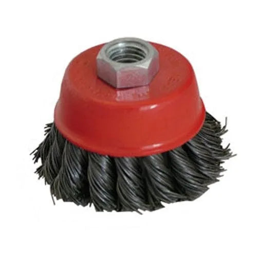 tooltime Twist Knot Wire Cup Brush 75mm (3") for Angle Grinder