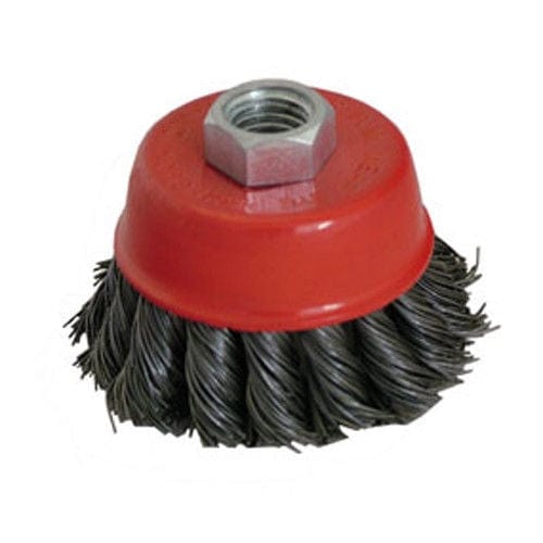 tooltime Twist Knot Wire Cup Brush 75mm (3") for Angle Grinder