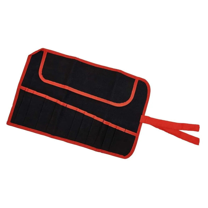tooltime WATER RESISTANT CANVAS TOOL ROLL FOLDING 12 POCKET COMPARTMENT STORAGE POUCH