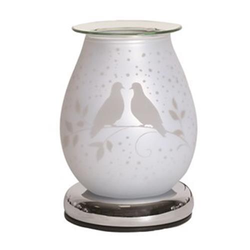 tooltime White Satin Aroma Touch Lamp Wax Tart Warmer Scented Oil Burner Diffuser