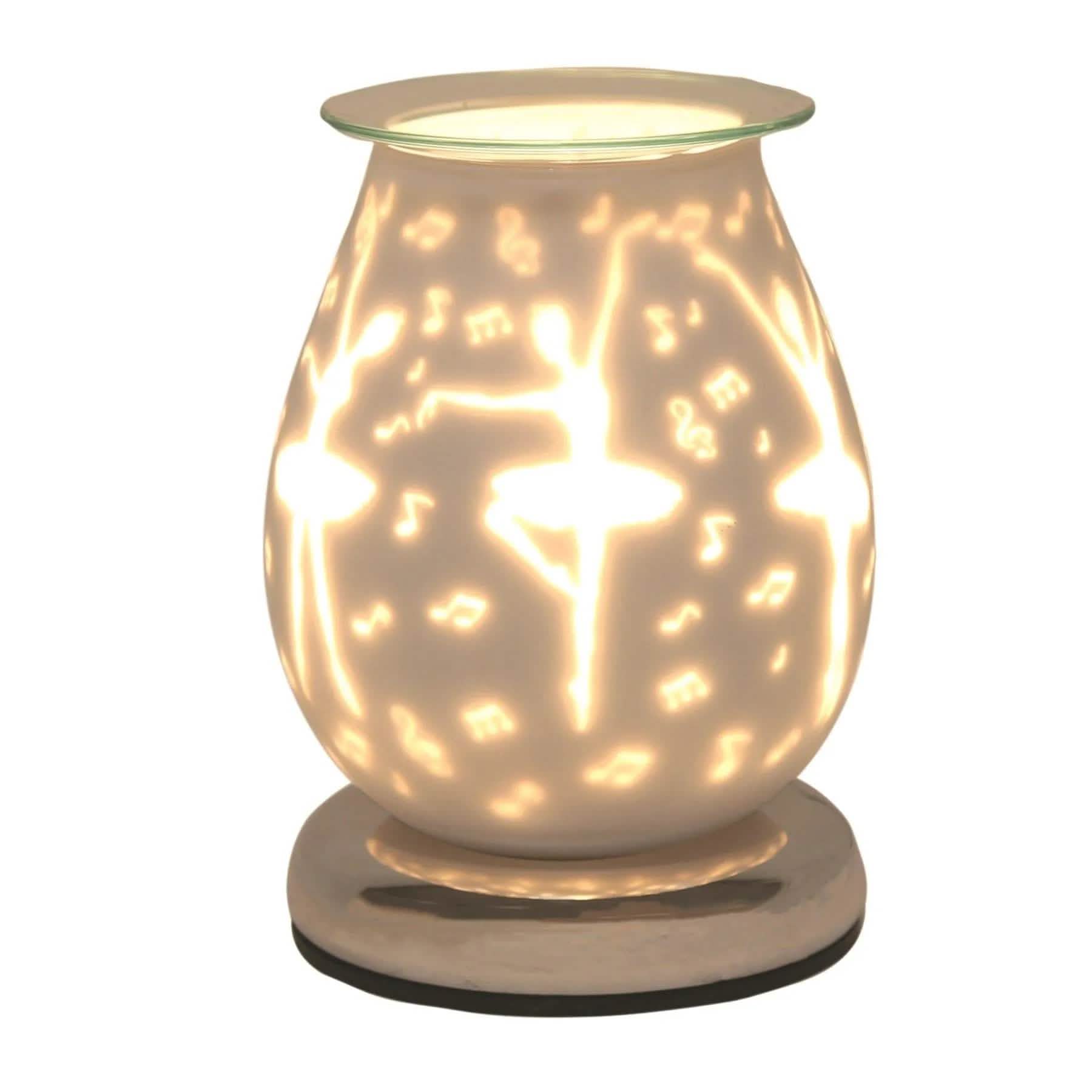 tooltime White Satin Aroma Touch Lamp Wax Tart Warmer Scented Oil Burner Diffuser