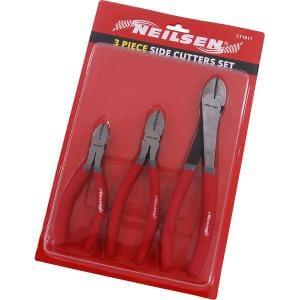 tooltime Wire Cutter Heavy Duty Wire Side Cutter Pliers Set 3Pc Polished 6 8 10" - Diagonal