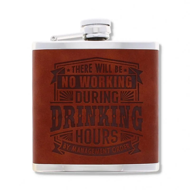 Top Bloke Hip Flask 125ml Hip Flask Christmas Gift for Men | Choice of 14 Mottos