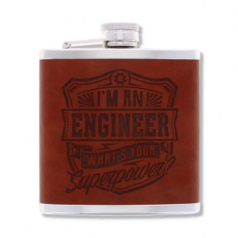 Top Bloke Hip Flask 125ml Hip Flask Christmas Gift for Men | Choice of 14 Mottos
