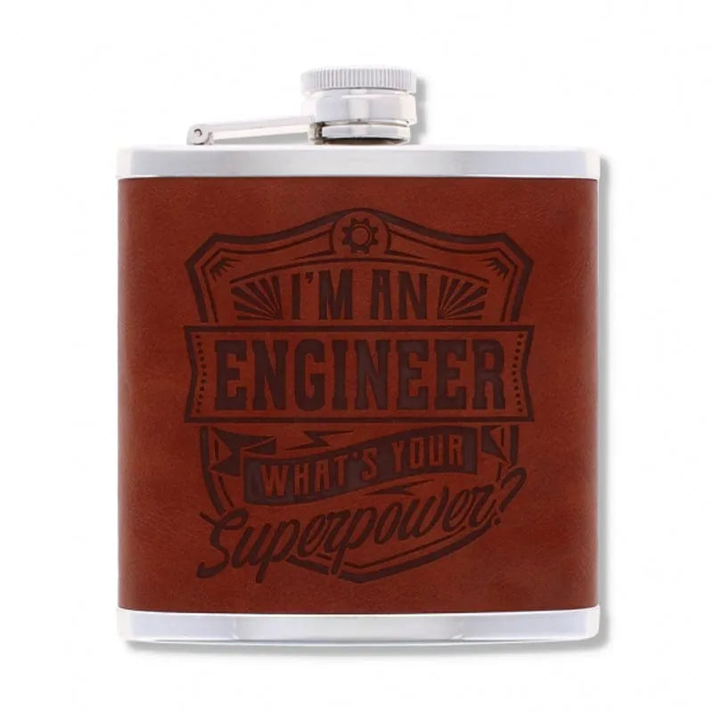 Top Bloke Hip Flask 125ml Hip Flask Christmas Gift for Men | Choice of 14 Mottos