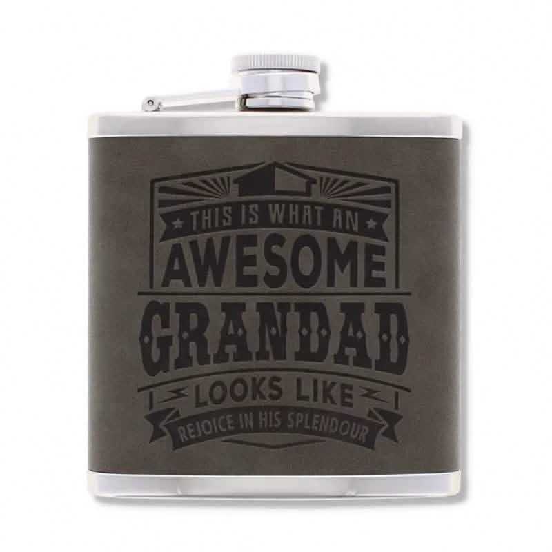 Top Bloke Hip Flask 125ml Hip Flask Christmas Gift for Men | Choice of 14 Mottos