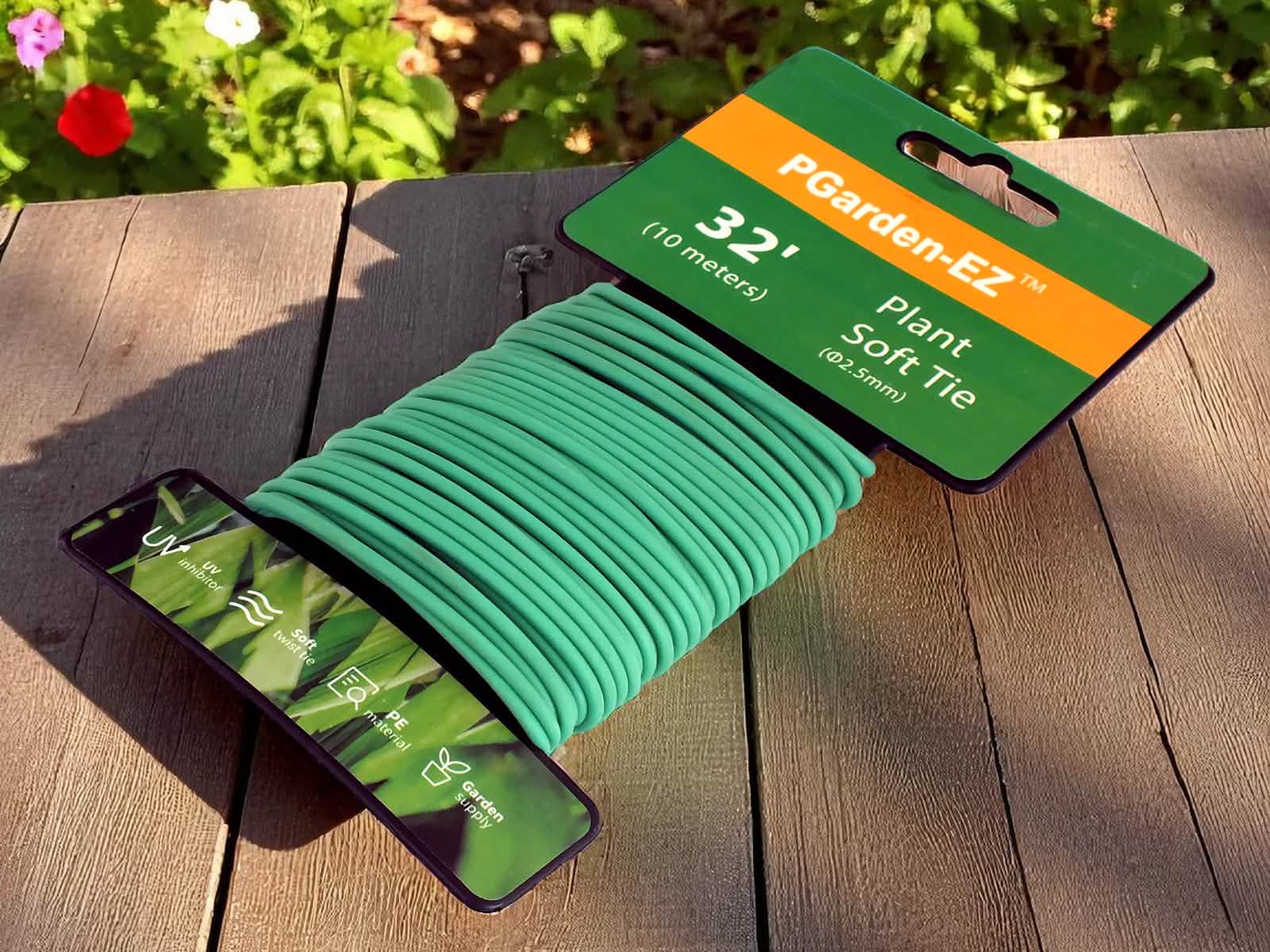 10m Soft Plant Support Tie | Flexible Twisty Rubber Coated Wire | Reusable Durable and Weatherproof