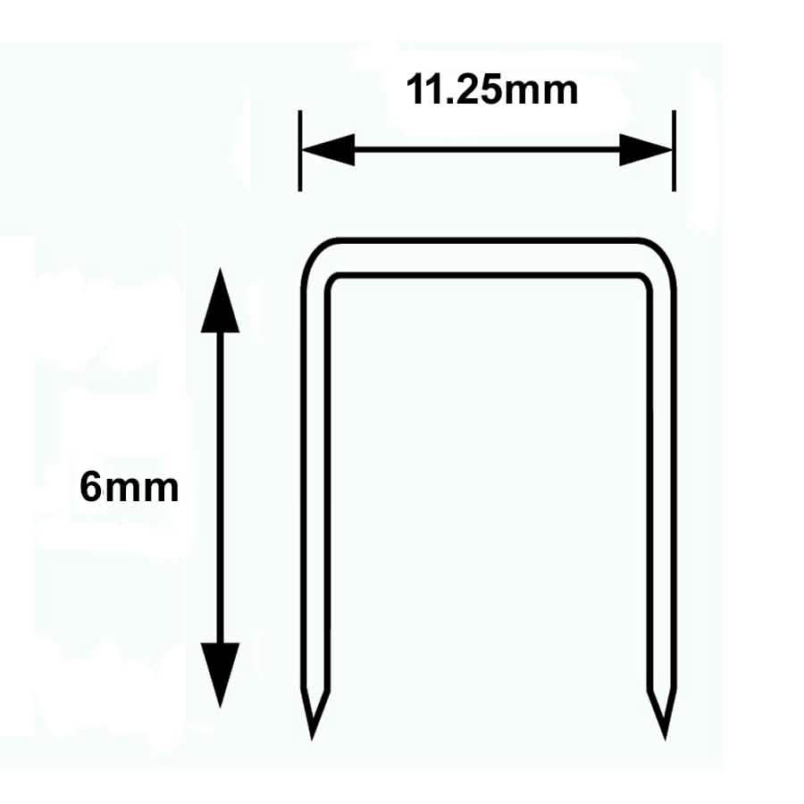6mm Type 53 Staples Heavy Duty - Stanley TR Arrow JT21 Tacwise