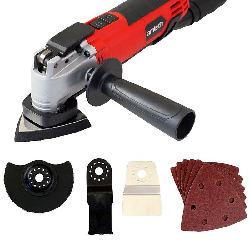 Amtech 300W Oscillating Multi Function Power Tool | Electric Sander Scraper & Sawing Tool with Accessories