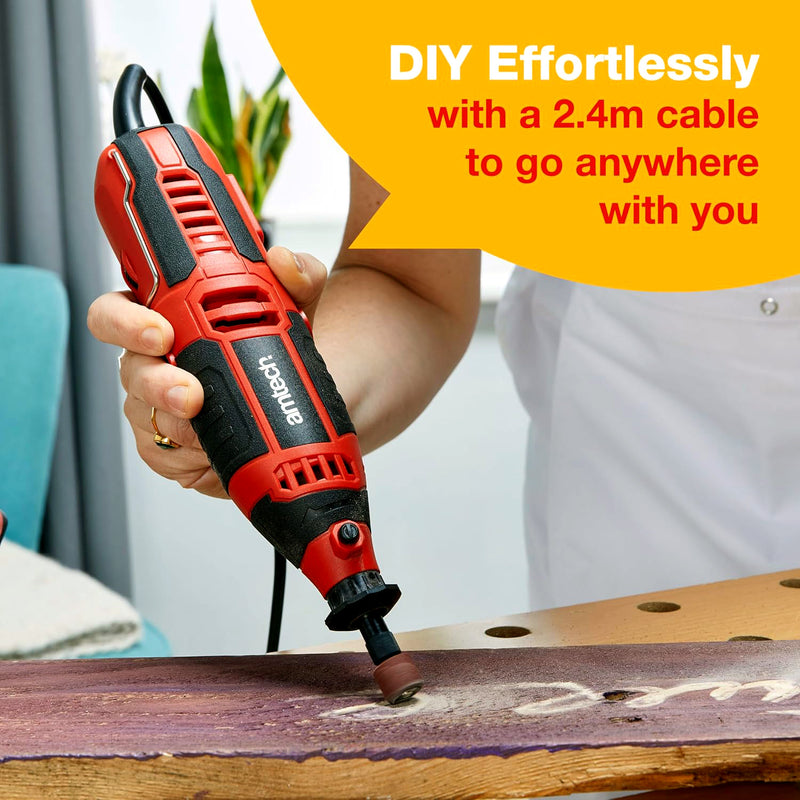 135W Mini Rotary Tool Multi Function Polisher Grinder Engraver | Includes 145pc Accessories and Storage Case