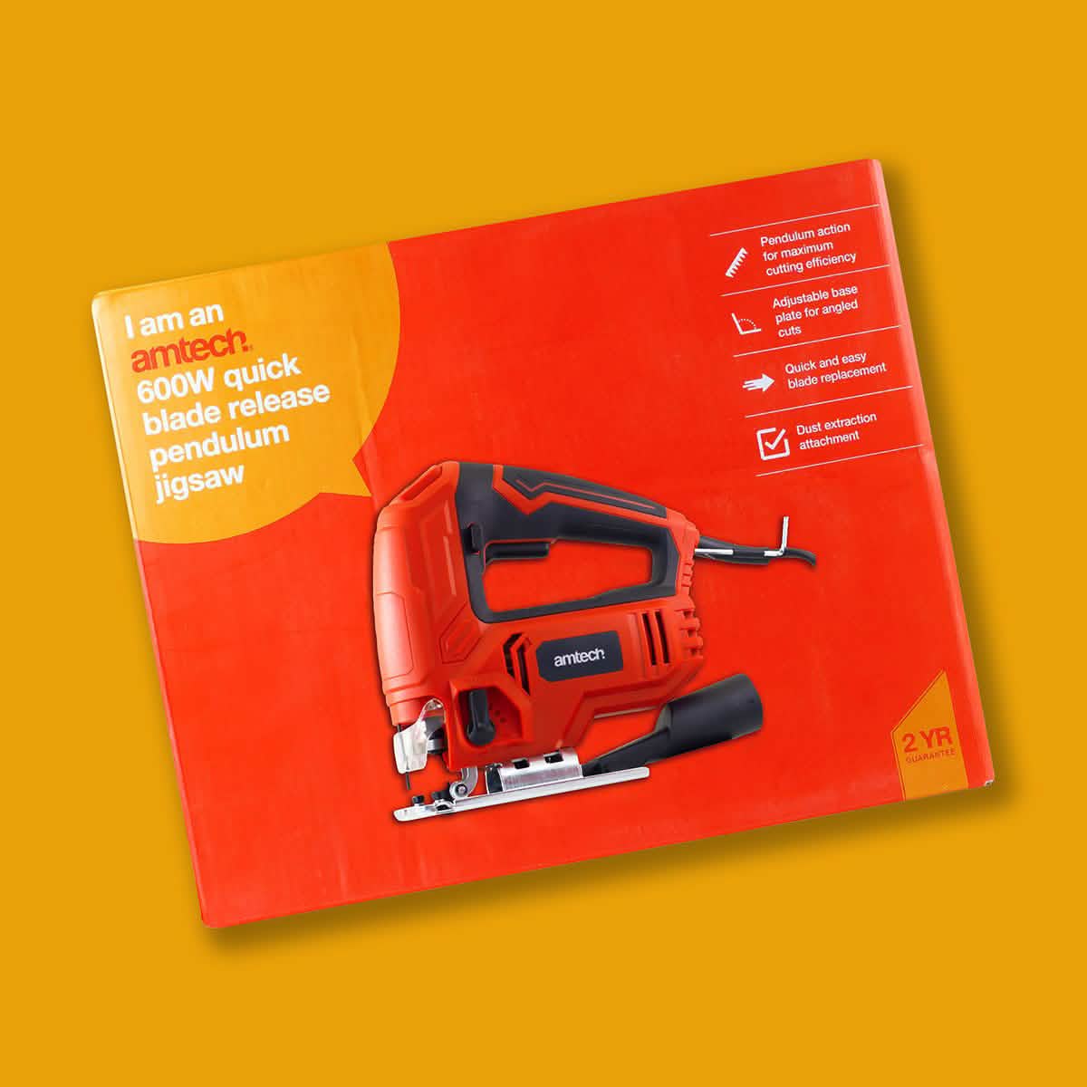 Amtech 600W Electric Jigsaw Variable Speed 230V Pendulum Action | Includes 15pc Saw Blades