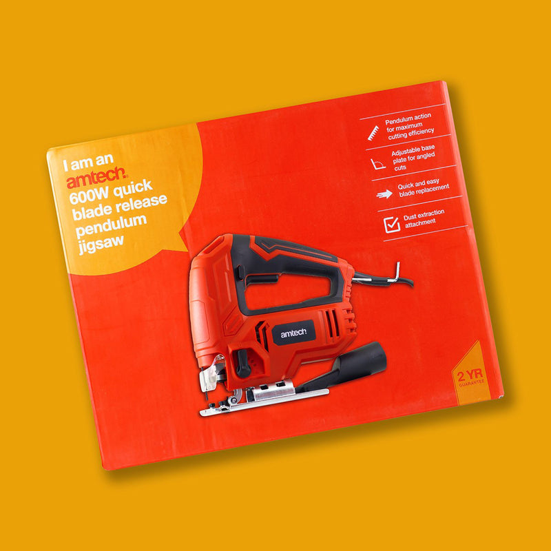 Amtech 600W Electric Jigsaw Variable Speed 230V Pendulum Action | Includes 15pc Saw Blades
