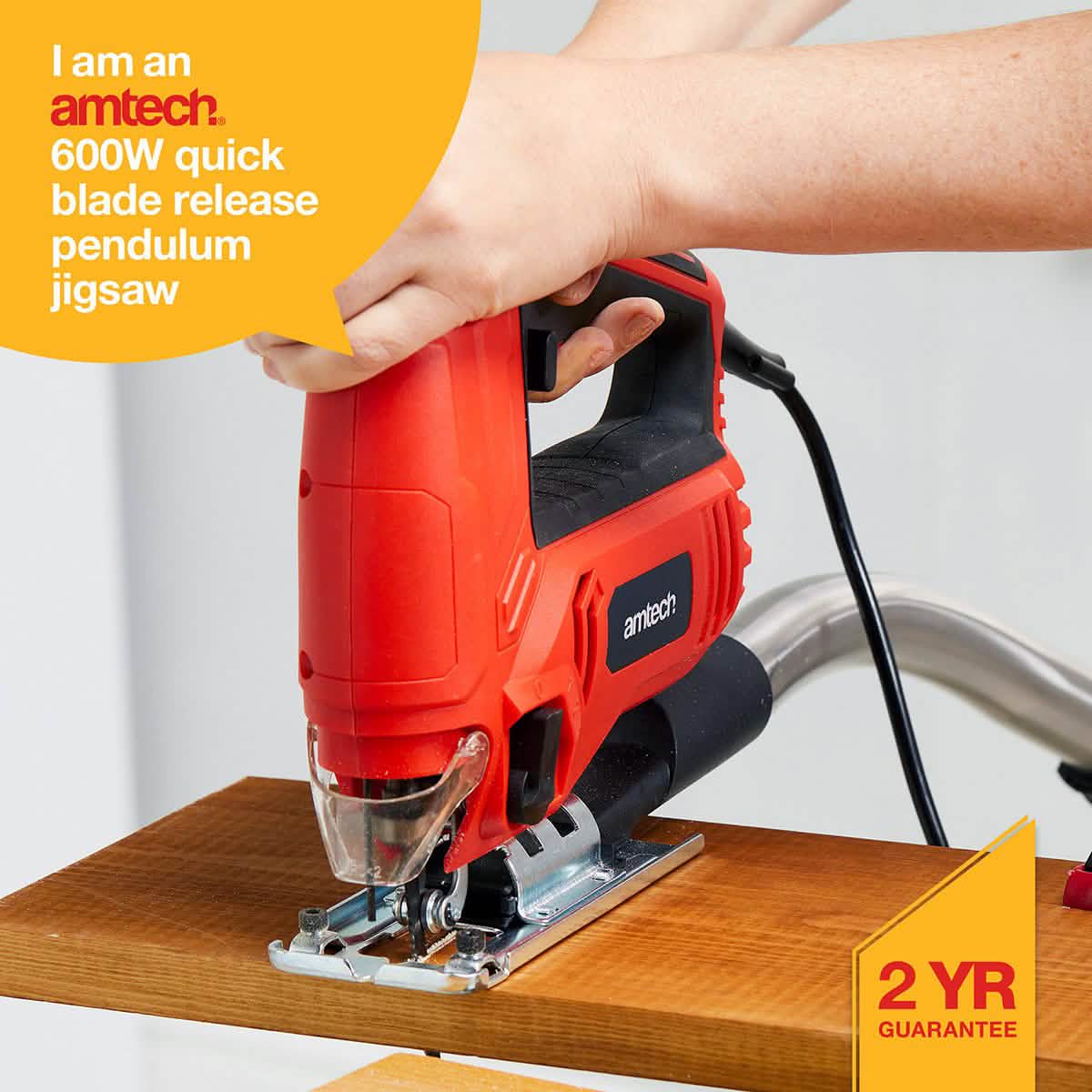 Amtech 600W Electric Jigsaw Variable Speed 230V Pendulum Action | Includes 15pc Saw Blades