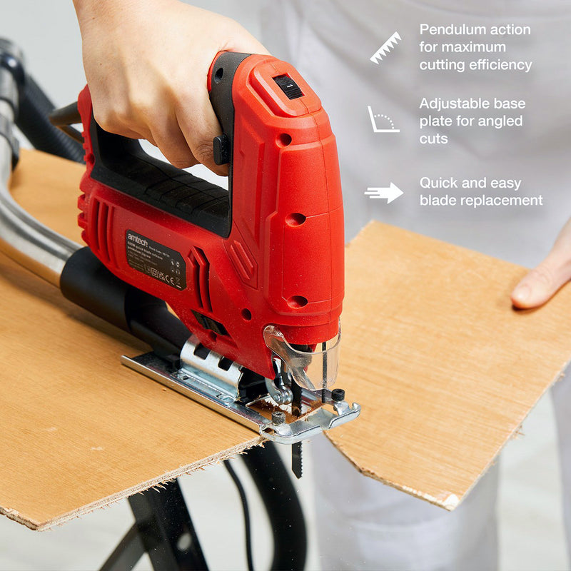 Amtech 600W Electric Jigsaw with Variable Speed Control and Pendulum Action | 2 Year Warranty