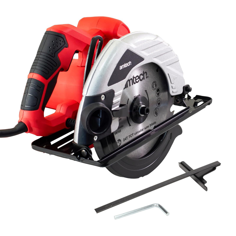 Amtech 1400W Electric Circular Saw with 185mm TCT Saw Blade