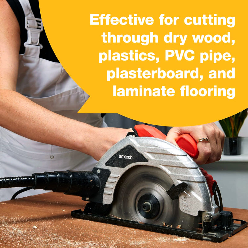 Amtech 1400W Electric Circular Saw with 185mm TCT Saw Blade