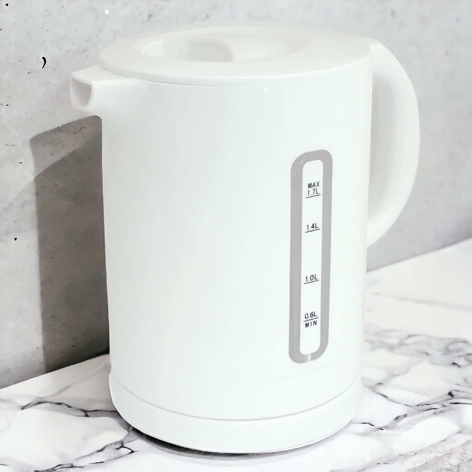 White Electric Kettle & Toaster Set | 1.7L Cordless Jug | 2 Slice with 6 Level Browning Control