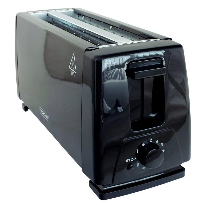 Voche 4 Slice Toaster Toaster 4 Slice Black 1300W Electric Variable Browning Control Longslot Voche