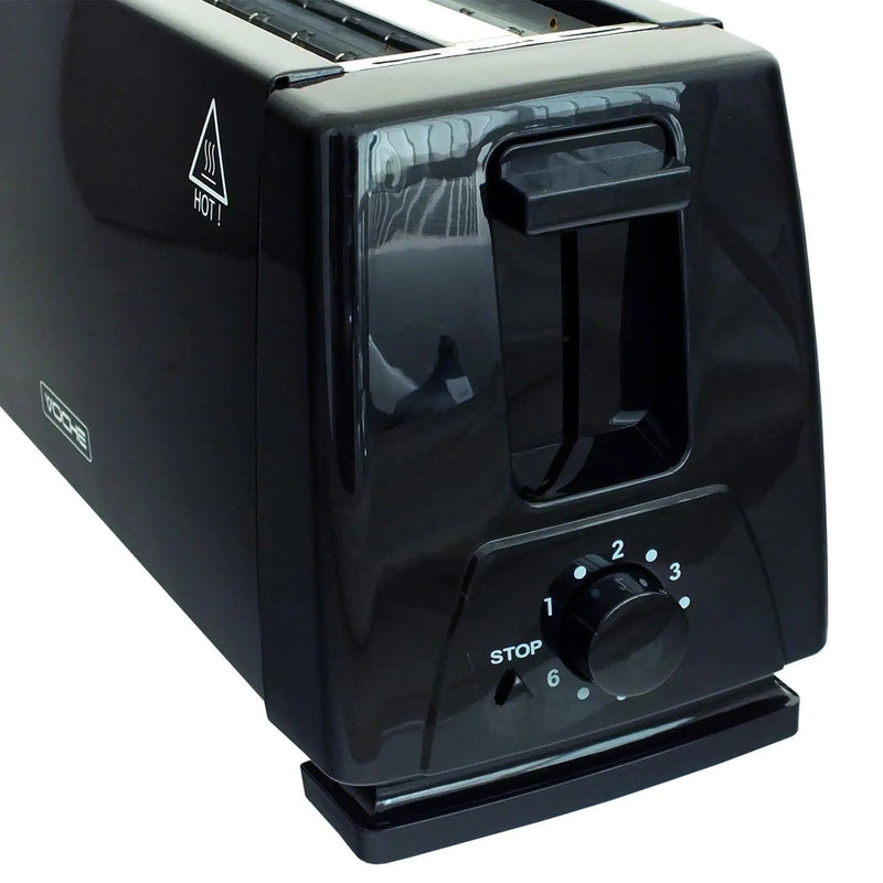 Voche 4 Slice Toaster Toaster 4 Slice Black 1300W Electric Variable Browning Control Longslot Voche