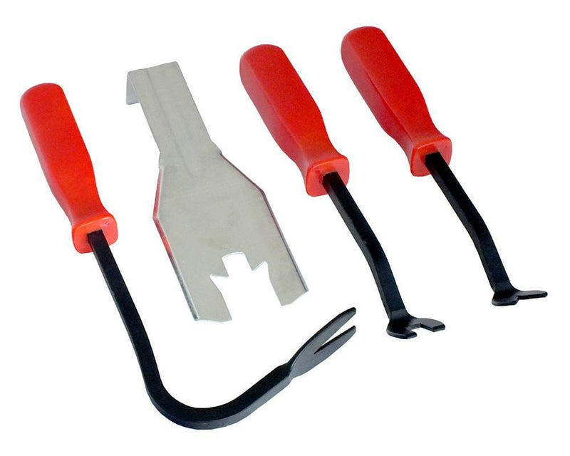 Voche 4PC CAR DOOR PANEL TRIM CLIP & UPHOLSTERY REMOVAL REMOVER TOOLS PRY BAR