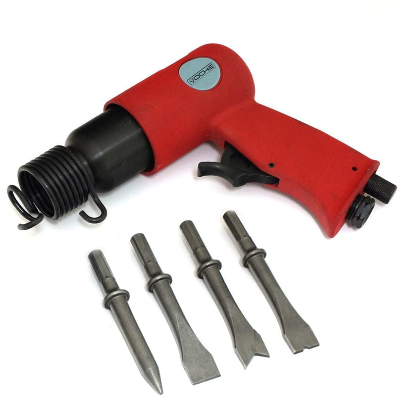 Voche Air tools Voche Pro Red 150Mm Air Hammer Chisel + 4 X 120Mm Chisels