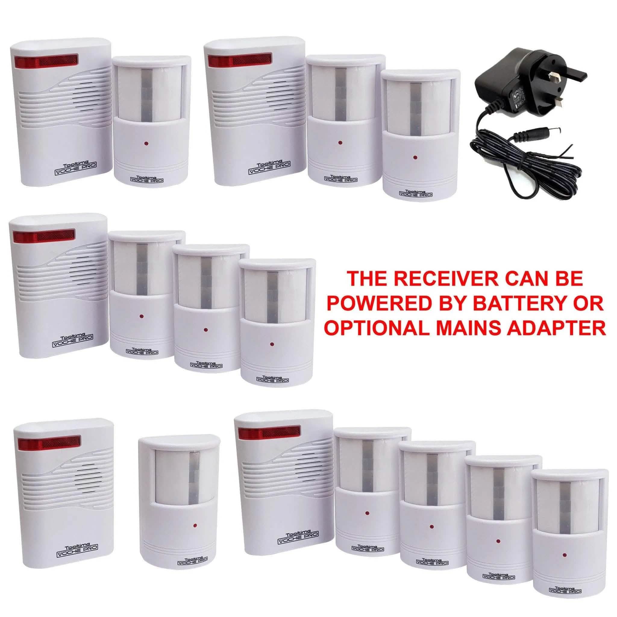 Voche Alarm VOCHE PRO® WIRELESS DRIVEWAY SECURITY CHIME INTRUDER ALARM PIR MOTION SENSOR