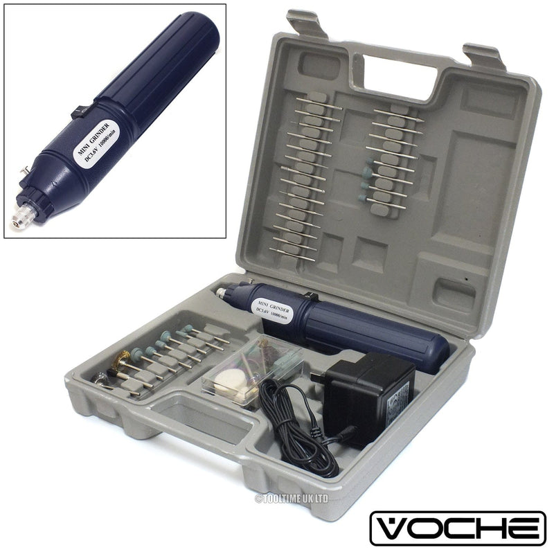 Voche Cordless Mini Rotary Tool Hobby Rechargeable Drill +100 Accessories + Case Voche