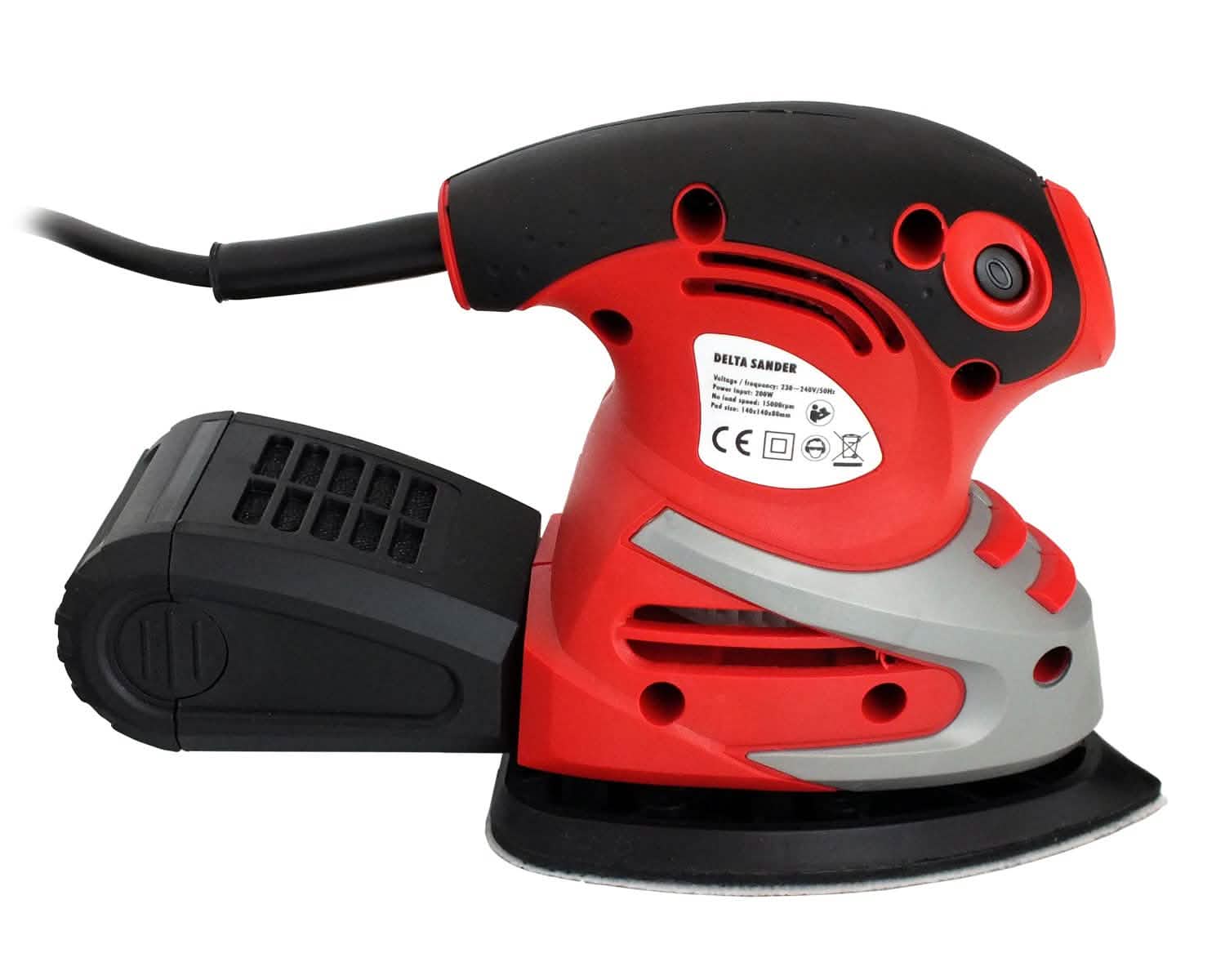 Voche Detail Sander Voche® 200W Electric Detail Palm Mouse Corner Delta Sander & Dust Collection Box