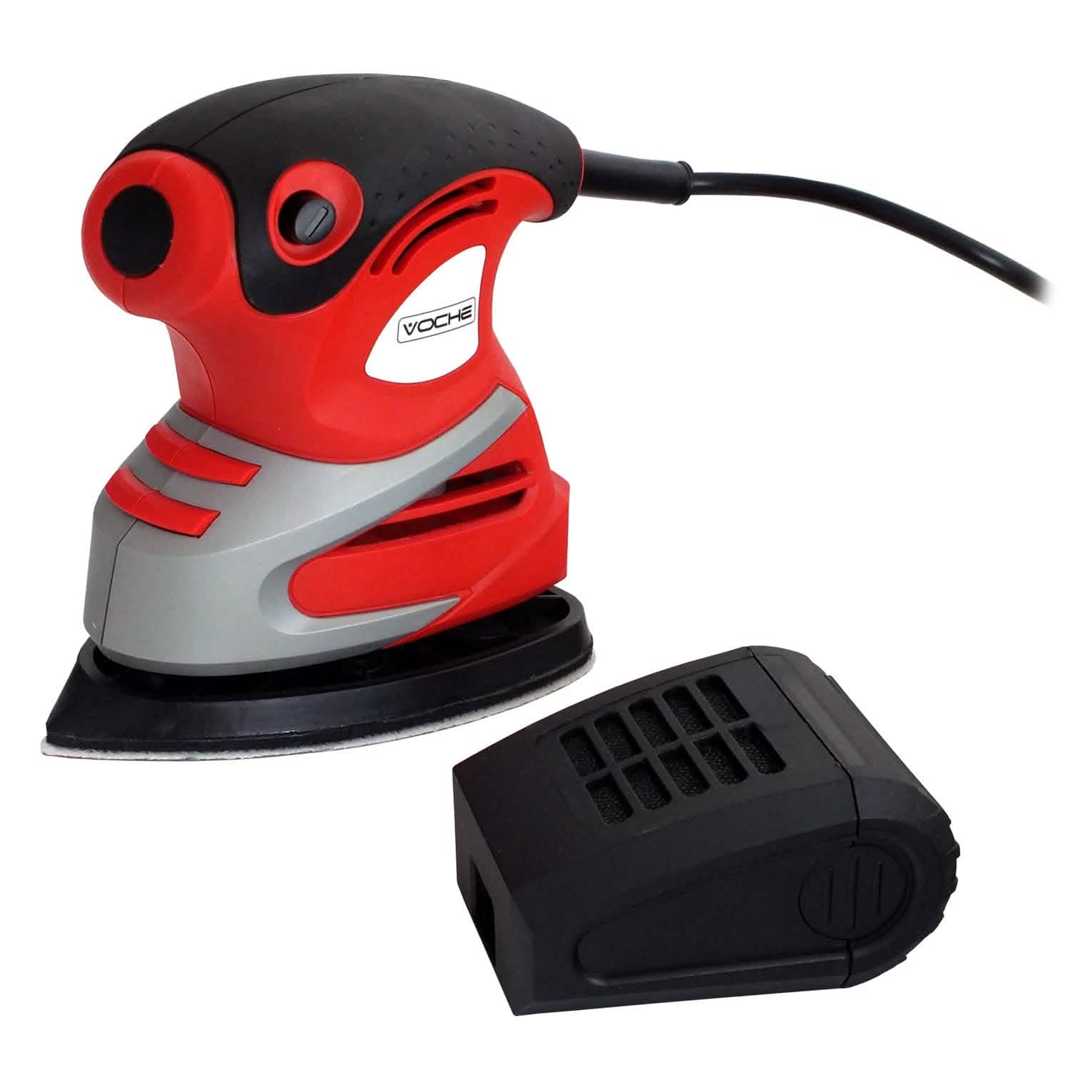 Voche Detail Sander Voche® 200W Electric Detail Palm Mouse Corner Delta Sander & Dust Collection Box