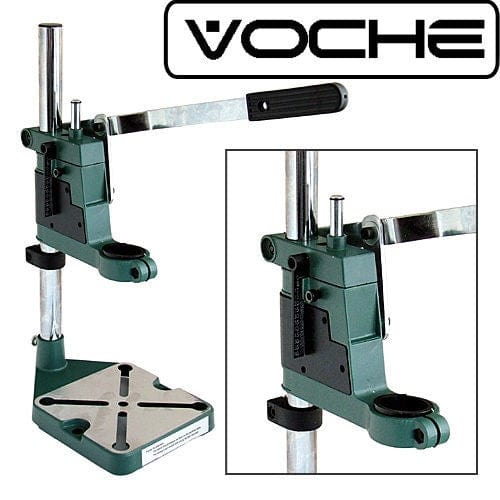 Voche Drill Stand Voche Plunge Power Drill Press Stand Bench Pillar Pedestal Clamp + Depth Gauge