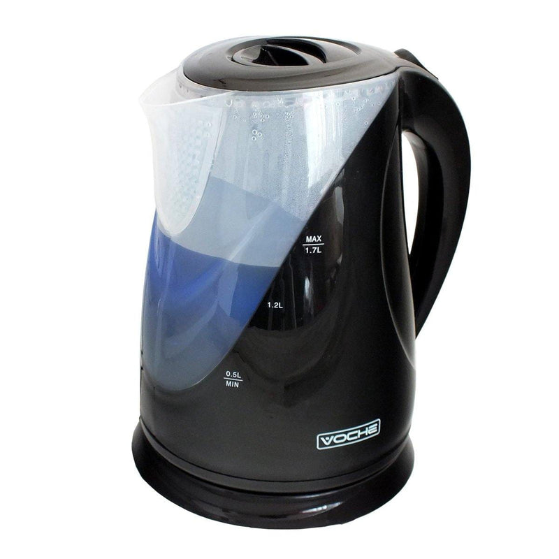 Voche Electric Kettles Black Electric Kettle Cordless 1.7 2200W Dual LED Voche - 3 Year Warranty