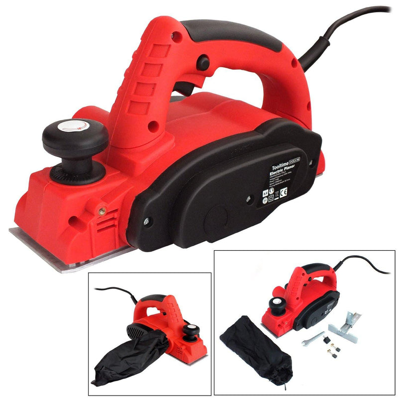 Voche Electric Planer Voche® 710W Electric Power Planer Wood Plane With Parallel Guide & Dust Bag