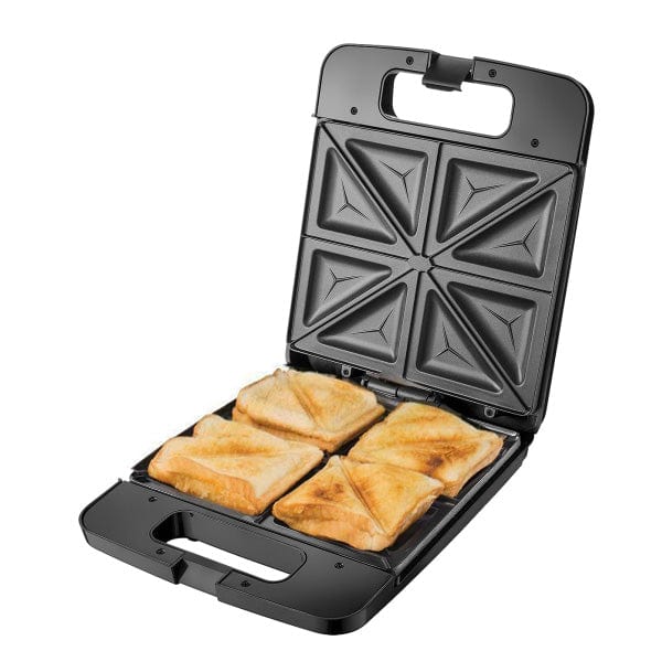 Voche Electric Sandwich Toaster 4 Slice Toastie Maker Quad Sandwich Toaster Non Stick Plates Voche 1400W TT