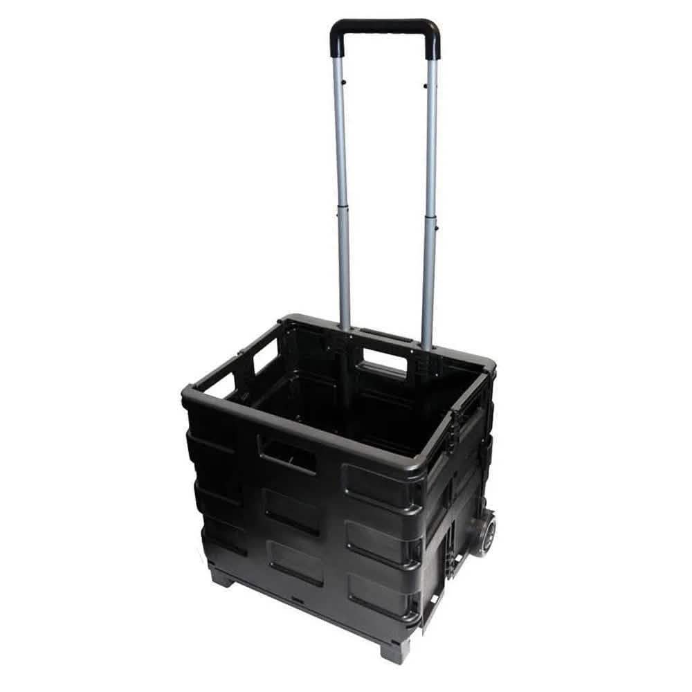 Voche Folding Shopping Cart Large 40kg Folding Cart Shopping Trolley Rolling Car Boot Storage Box Voche