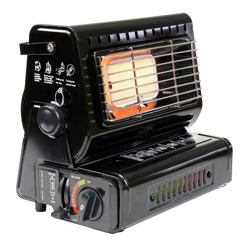 Voche Gas Camping Heater Gas Camping Heater Piezo Electronic Ignition Ceramic Element Outdoor Portable
