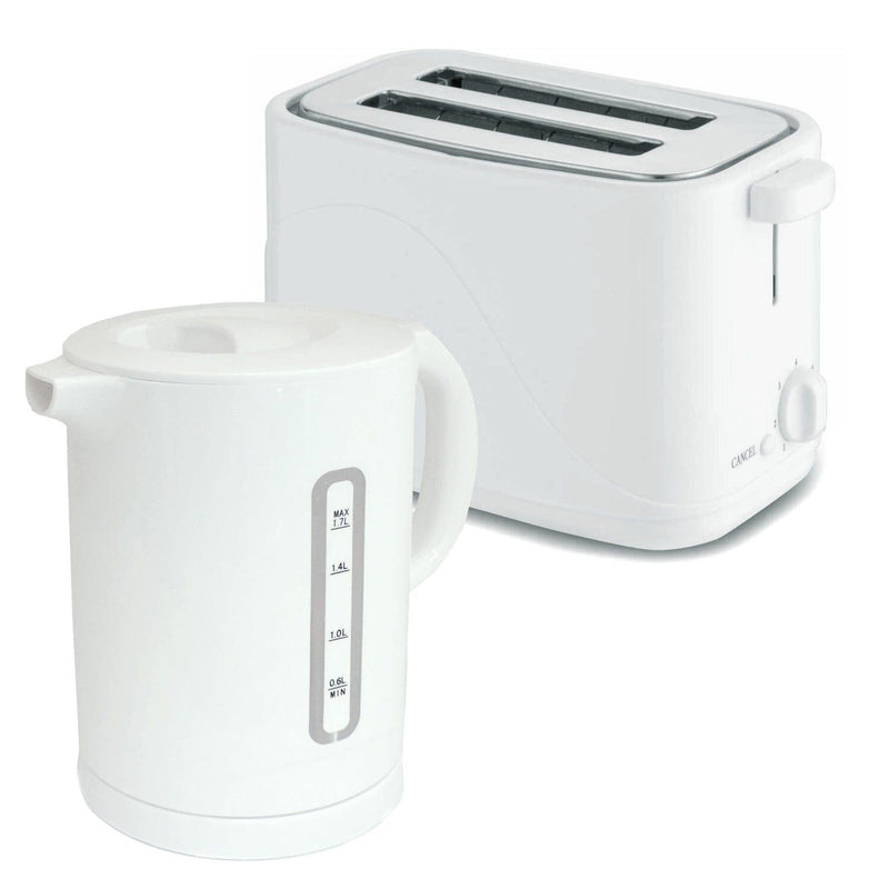 Voche Kettle and Toaster Set Voche White Cordless Electric Kettle & 2 Slice Toaster Set