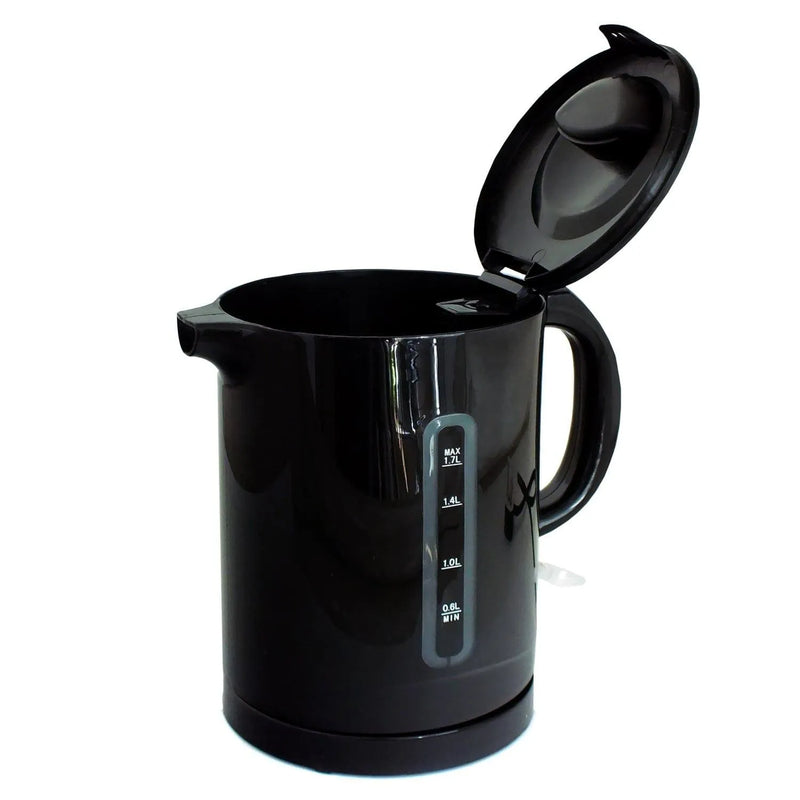 Voche Kettle & Toaster Set Voche Black Cordless Kettle & 4 Slice Longslot Toaster Set