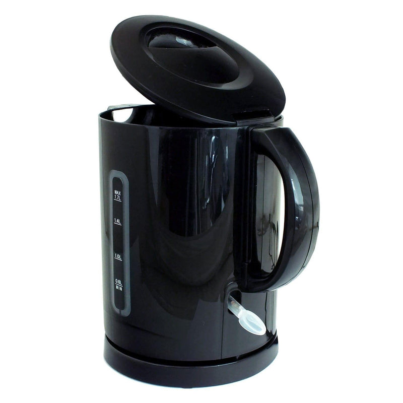 Voche Kettle & Toaster Set Voche Black Cordless Kettle & 4 Slice Longslot Toaster Set