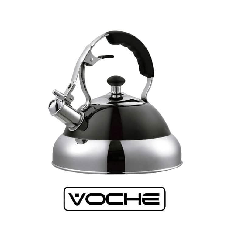 Voche kettle Voche® Black 3.5L Stainless Steel Whistling Kettle For Gas & Electric Hobs