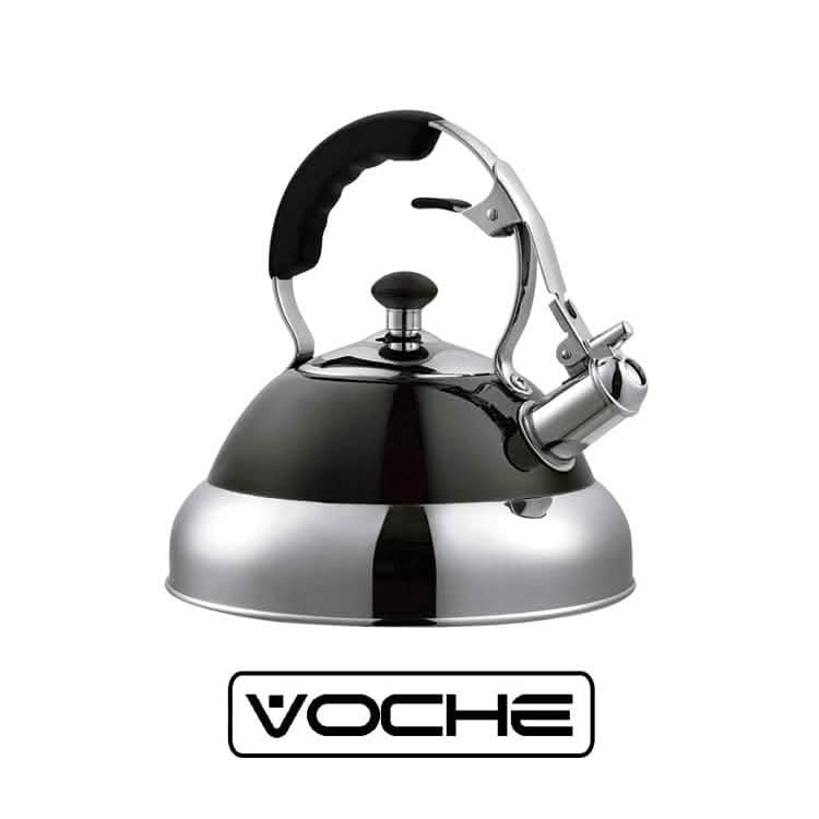 Voche kettle Voche® Black 3.5L Stainless Steel Whistling Kettle For Gas & Electric Hobs