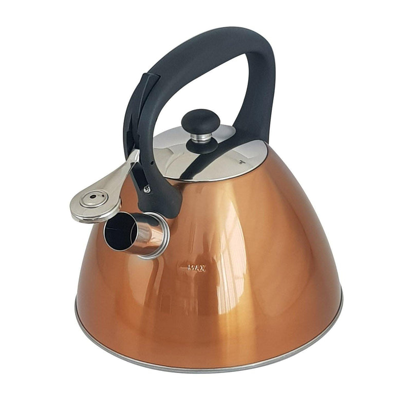 Voche kettle Voche Copper 3Ltr Stainless Steel Whistling Kettle And 4 Slice 1300W Toaster Set